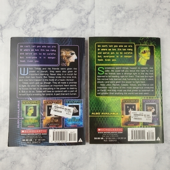 Animorphs K.A. Applegate Lot of‎ 2 books Paperback The Encounter The Invasion - Picture 2 of 7